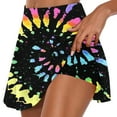 thumbnail image 1 of Efsteb Women's Shorts Trendy Pleated Tennis Skirts Casual Stretchy Yoga Fake Two Piece Trouser Skirt Shorts Multicolor XL, 1 of 5