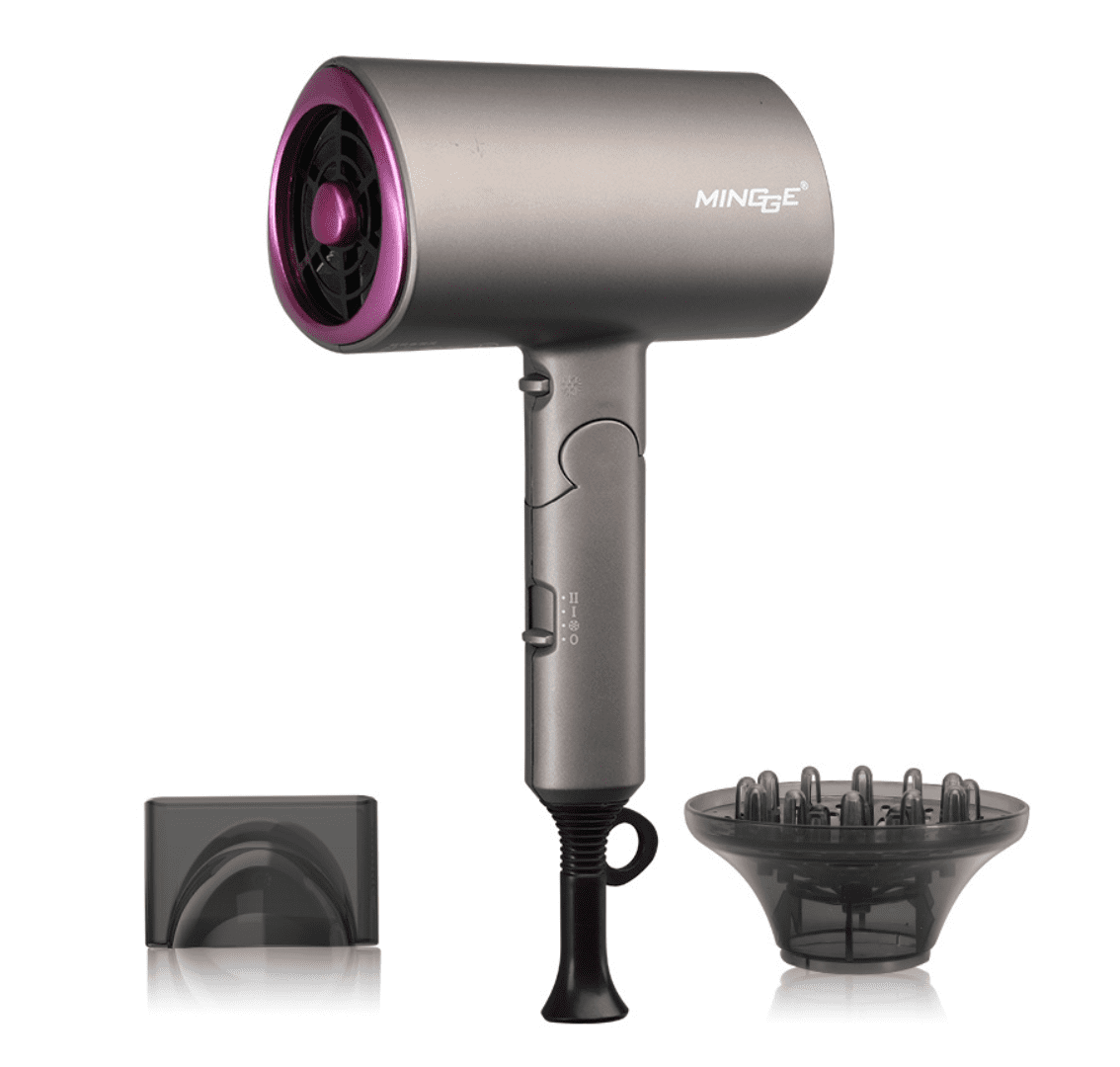 Home fold hot and cold air Hair Dryer, 1500W High Power Dryer, Silent Great Wind Professional