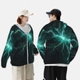 thumbnail image 4 of Balery Green Lightning Flash Sudadera ligera de manga larga con capucha y protección solar UPF 50+ para hombre y mujer, ideal para pesca y running-Large, 4 of 7