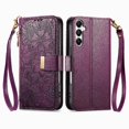 thumbnail image 1 of Flip Case for FOXDOCK Samsung Galaxy A16 Wallet Function Floral Embossed Gift Choice Full Protection Kickstand Viewing, 1 of 6