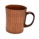 thumbnail image 2 of Taza de madera para beber, pulida a mano, pequeña, para leche con asa, hecha a mano, para agua fría o caliente. S, 2 of 9
