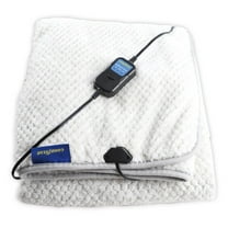 New Goodyear 12Volt Heated Travel Blanket. Size 55in x 39in, Color Grey Waffle Plush. Piece Count: 1