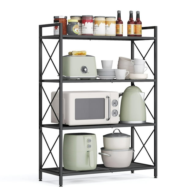 Estante de almacenamiento metálico Shelf SONGMICS de 4 niveles, 32 x 80 x 113 cm