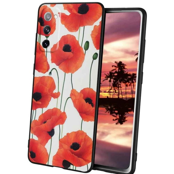 Poppy121-290 Phone Case, Degined for Samsung Galaxy S20 Case Men Women, Flexible Silicone Shockproof Case for Samsung Galaxy S20
