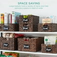 thumbnail image 4 of Best Choice Products Set of 4 13in Woven Water Hyacinth Pantry Baskets w/ Chalkboard Label, Chalk Marker - Brown, 4 of 7