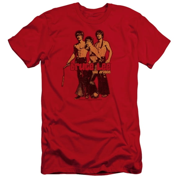 Bruce Lee - Nunchucks - Premium Slim Fit Short Sleeve Shirt - Large