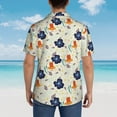 thumbnail image 6 of Daiia Flower Leaves Hawaiian Shirt for Men Gentle Cotton Regular Short Sleeve Casual-X-Large, 6 of 9
