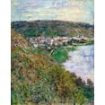 thumbnail image 2 of Monet, Claude 26x32 Black Ornate Wood Framed with Double Matting Museum Art Print Titled - View of Vetheuil 1880, 2 of 4