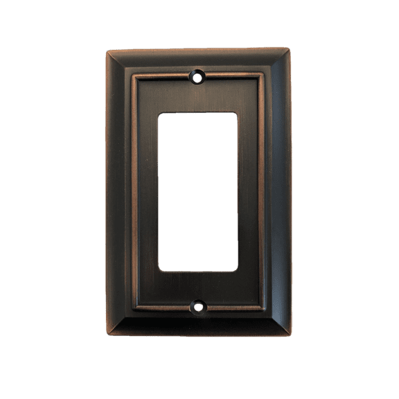 Brainerd Architectural Decorative Single GFCI Decora Plate Matte Bronze