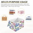 thumbnail image 7 of Storage Box With Lid 16.5x12.6x11.8In Foldable Stacked Household Storage Box Beautiful Hydrangeas, 7 of 7