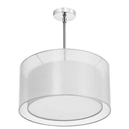 

Dainolite 3 Light Double Drum Pendant - Polished Chrome