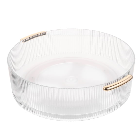 GOOHOCHY Transparent Ps Turntable Organizer for Storage, Non-Slip Bottom Pads