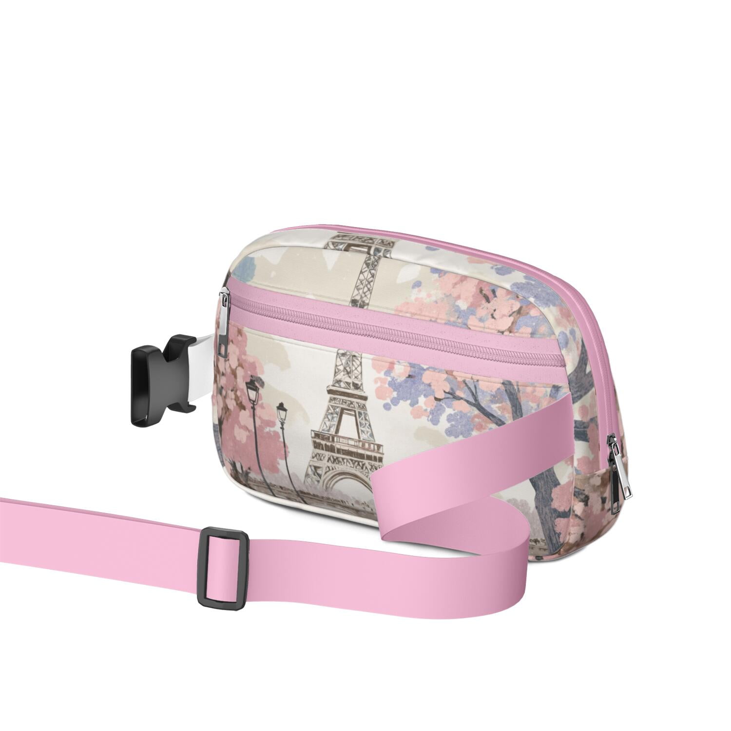Waist Packs Bag Paris Fashion Belt Bag Small Cross Body Bags for Women Casual Waist Packs with Adjustable Strap Waterproof Belt Bag for Workout Running Travelling