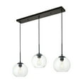 thumbnail image 3 of Baxter 3 Lights Black Pendant With Clear Glass, 3 of 5