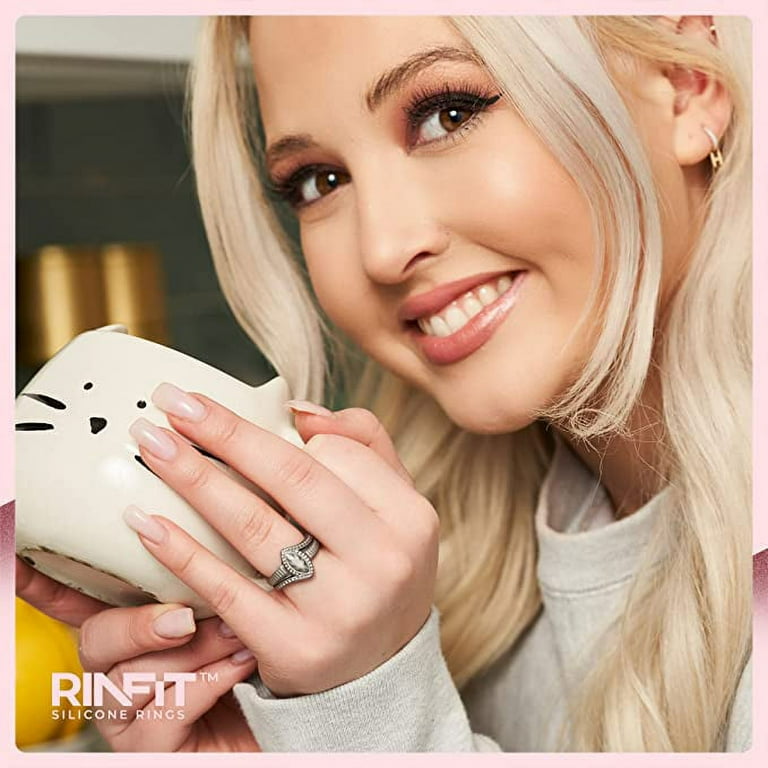 Rinfit Silicone Rings Wedding Rubber Rings For Women Marquise