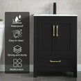 thumbnail image 3 of Eclife 24" Black Single Bathroom Vanity Set with Ceramic Sink Top, Faucet, 3 of 10
