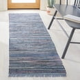 thumbnail image 2 of SAFAVIEH Rag Robynne Striped Cotton Runner Rug, Purple/Multi, 2'3" x 10', 2 of 10