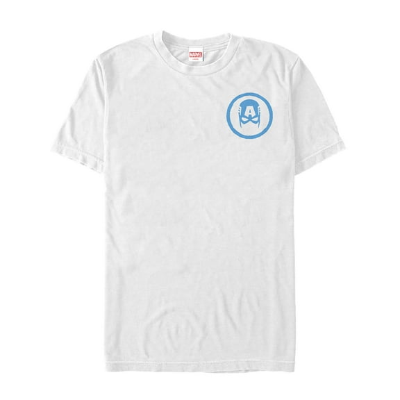Men's Marvel Captain America Vintage Badge Graphic Tee White Small