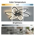 thumbnail image 3 of Ganeed 30.7'' Bladeless Ceiling Fan with Lights Remote Control, Modern Low Profile Ceiling Fans with Lights, Dimmable 3 Color 6 Speeds Flush Mount LED Ceiling Fan for Bedroom, Living Room - Black, 3 of 8