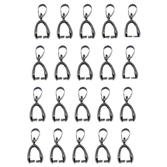 20 piezas conector de fianza metálico negro Sunnimix Colgante Pinch Bails