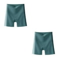 thumbnail image 4 of Minnieouse Pantalones de seguridad de seda de cintura alta Pantalones cortos transpirables debajo de la Medias de verano Bragas push up Verde L(100-120 kg) 2piezas, 4 of 6