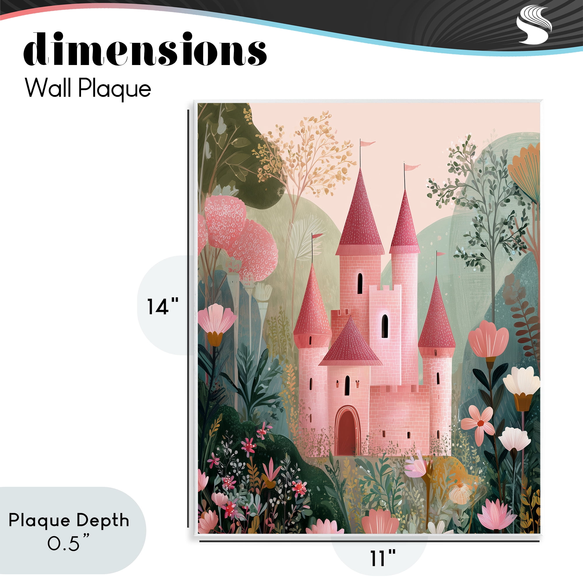 Stupell Industries Castle For A Princess Wall Plaque Art, design by Christine Simpson Art
