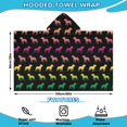 thumbnail image 2 of Rainbow Puppy Hooded Bath Towel，60"x35" for Ages 3 To 12 Kids, Quick Dry Lightweight Soft Microfiber Hood Beach Towel Cover Up for Kids, 2 of 7
