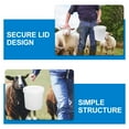 thumbnail image 3 of HEMOTON White Plastic Storage Bucket with Secure Lid 10L Capacity for Home and Industrial Use, 3 of 8