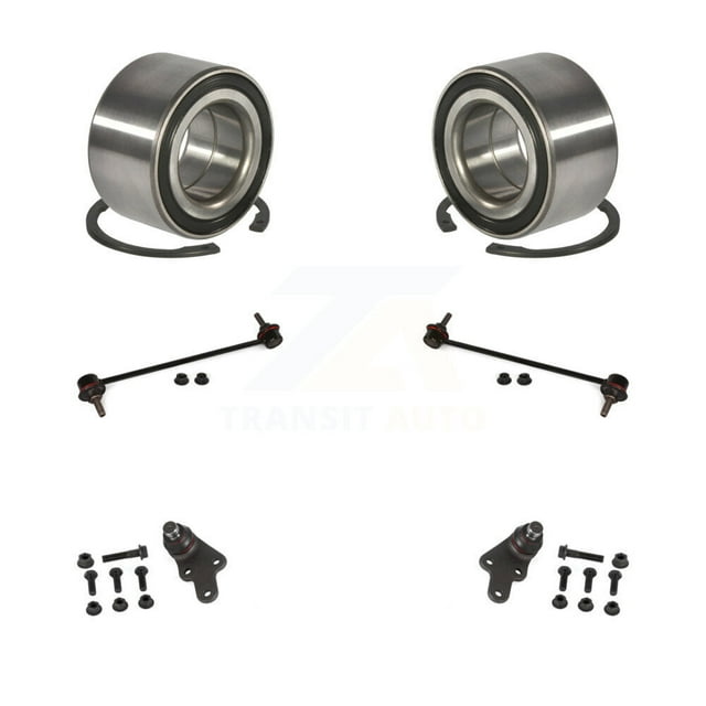 Transit Auto Front Wheel Bearing Suspension Lower Ball Joint and Sway Bar Stabilizer Link Kit for Car 2013-2019 Ford Escape - Left Right Side (Driver Passenger) K7T-108195