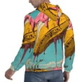 thumbnail image 6 of Uemuo Melting Banana Fantasy Pattern Men's Hoodie - Casual Pullover Hoodie with Kangaroo Pocket, Stylish Hooded Sweatshirt for Everyday Wear-X-Large, 6 of 7