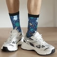 thumbnail image 6 of Rocae Alpaca Astronaut in Space for Adult Socks Casual Athletic Stretchy Loose Socks for Women Men Non-Slip Middle Tube Socks, 6 of 6