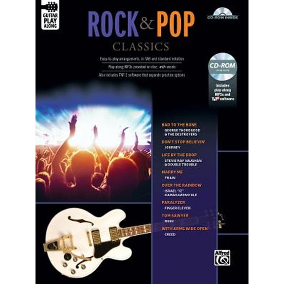 Pre-Owned Rock & Pop Classics Guitar Play-Along: Guitar Tab, Book & CD-ROM (Paperback) by Alfred Music