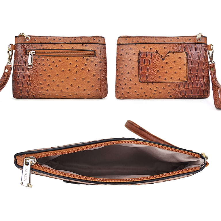 Dasein Structured Tote Purse with Matching Wallet, Brown photo 8