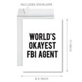 thumbnail image 5 of Koyal Wholesale Funny World's Okayest, Blank Greeting Card with Envelope, Humour, Banter, FBI Agent, Set of 1, 5 of 5