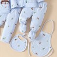 thumbnail image 7 of Zuwimk Baby Clothing Sets Unisex 7‑Piece Newborn Layette Essential Gift Bodysuit Outfit(A110-Blue), 7 of 7