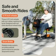 SuperHandy Lightweight 3-Wheel Mobility Scooter - Elder, Handicap, Adults Transport, 48V 2Ah Battery, Long Range, 35 lbs