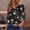 Black-2, variant on Womens Tunic Tops Long Sleeve Women Casual Printing Long Sleeve Buttons Slim Blouse T-shirt Tops