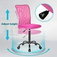 thumbnail image 4 of BestOffice Home Office Chair Ergonomic Adjustable, Lumbar Support Rolling for Women Adults, Pink, 4 of 7