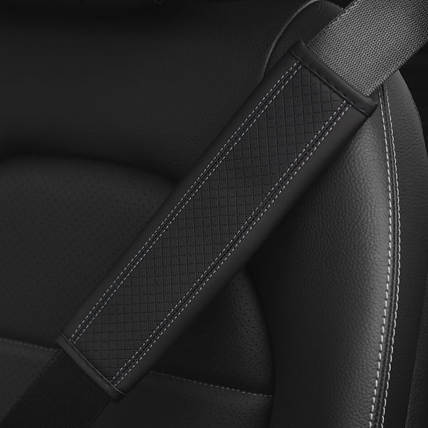 Almohadilla para el hombro para cinturón de seguridad de automóvil con relieve de cuero de fieltro de piel tridimensional, funda para cinturón de seguridad, accesorios para automóvil para evitar el