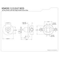 thumbnail image 2 of Kingston Brass KS4035CG Fuller Single-Handle Six-Way Diverter Valve with Round Trim Kit, Oil Rubbed Bronze, 2 of 4