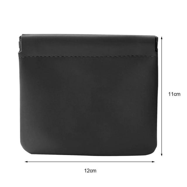 AMERTEER Mini Cosmetic Bag PU Makeup Toiletry Pouch for Daily Travel Storage (Light Grey)