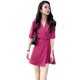 thumbnail image 5 of Traje de dos piezas para mujer, de temperamento delgado y profesional, con cuello alto, de verano, 5 of 5