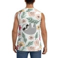 thumbnail image 4 of Uemuo Cute Cartoon Sloth Pattern Men's Sleeveless T-Shirt,Muscle Athletic Tank Top, Moisture-wicking Quick-dry Breathable Classic Tee Top for Gym Run Outdoor Sports-XX-Large, 4 of 8