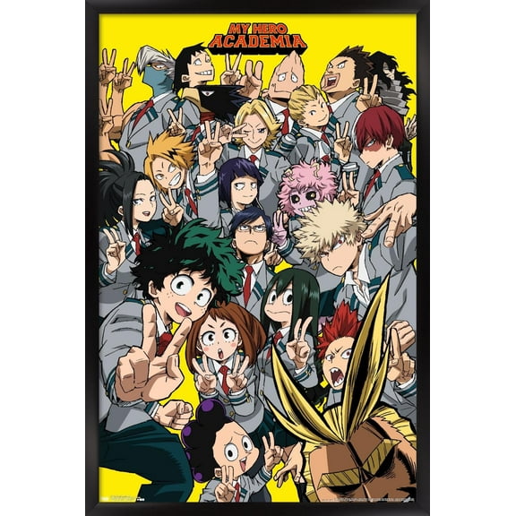 My Hero Academia - Selfie Wall Poster, 14.725" x 22.375", Framed
