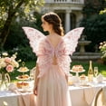 thumbnail image 6 of Darzheoy Halloween Simulated Butterfly Fairy Wings, Soft Cloth Cosplay Dress-Up Prop for Masquerade Events, Event & Party Supplies for Halloween Parties, Pink, 6 of 7