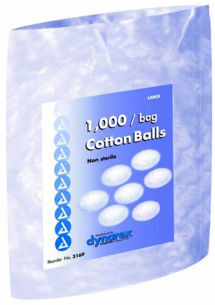 Dynarex NonSterile Large Cotton Balls 3169 1000 per Pack, 1000 - Dillons  Food Stores