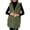 #087-Army Green, variant on Women's Fleece Vest Plain Sleeveless Mid Length Open Front with Pockets 1 Pack Sizes S to XXXL Polyester for Winter Wear