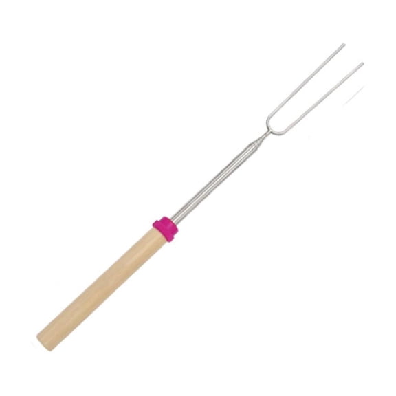 MOQIN Extendable Stainless Roasting Sticks, Long 32 Inch Smores Sticks for Fire Pit, Telescoping Rotating Smores Skewers, Hot Dog Roasting Sticks for, Camping, Bonfire and Grill