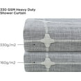 thumbnail image 6 of HBlife Boho Farmhouse Shower Curtain, Linen Rustic Shower Curtain with Tassel, Water Repellent Modern Bohemian Bathroom Shower Curtains Set with 12 Hooks, Gray, 72 x 72, 6 of 7