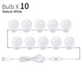 thumbnail image 1 of Light Bathroom Makeup Mirror LED Lights Touch Dimming USB Dressing Table Lighting Bulb White ,Widely Use, 1 of 4